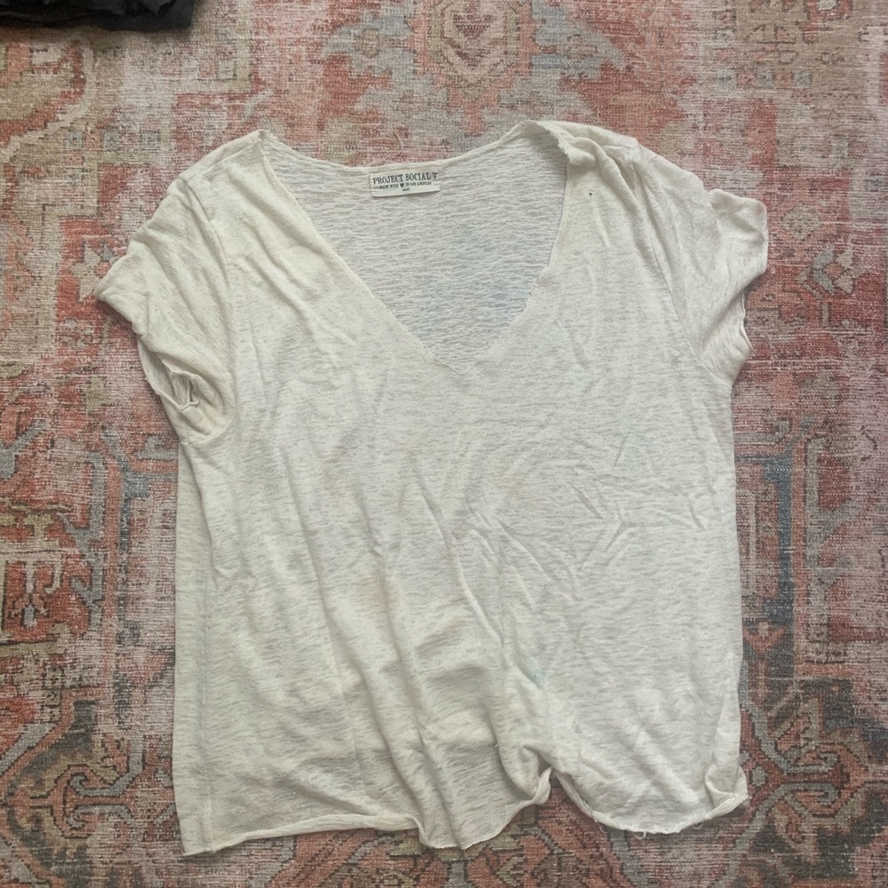 Silence and Noise Distressed Oversized Tee